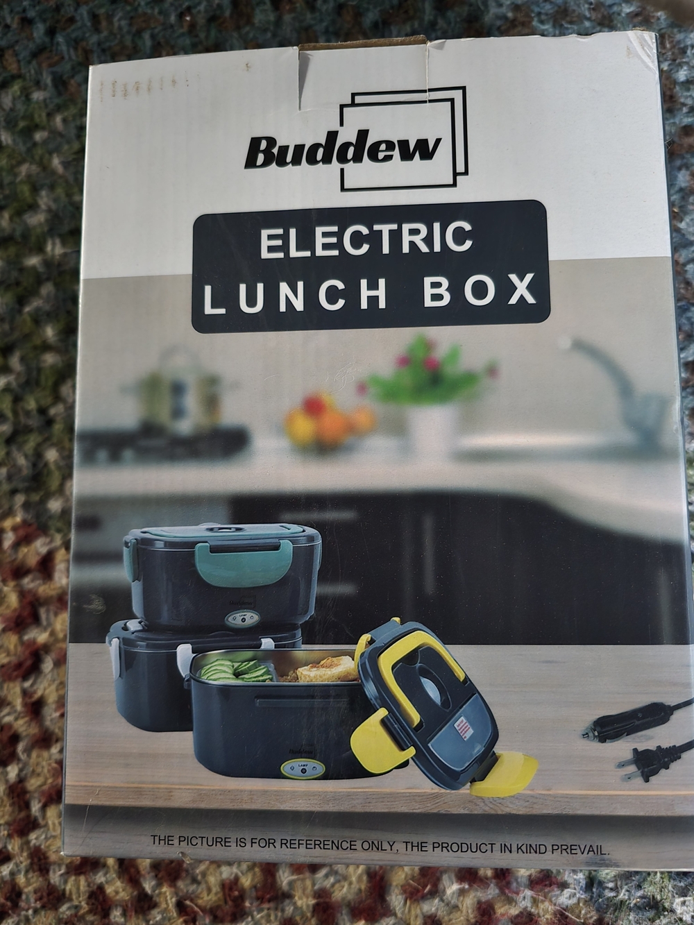Buddew Electric Lunch Box in Dark Gray with Teal Accents